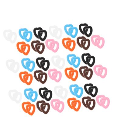 Healeeved 30 pairs of silicone ring in heart shape silicone glasses pipe glasses holder for ear glasses holder for behind the ear glasses hook ear spears.
