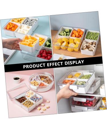 CIYODO Dried Fruit Plate Food Tray Veggie Tray Decor Nut Serving Platter Candy Boxes Convenient Fruit Box 20X20X6.5CM White - Buy Online on GoSupps.com