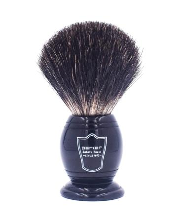 Parker 100% Black Badger Hair Shaving Brush with Ebony Handle & Brush Stand - Premium Quality for The Perfect Shave - Buy Online on GoSupps.com