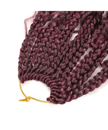 Melisay 5 Packs Box Braids Crochet Hair Extensions | Curly 35.6 cm Synthetic Afro Kinky & Passion Twist | Faux Locs for Black Women - T530 - Buy Online on GoSupps.com