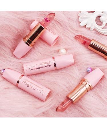 KTouler Color Change Crystal Flower Jelly Lipstick Set - Long Lasting Moisturizing Lip Gloss for Women and Girls - Buy Online on GoSupps.com