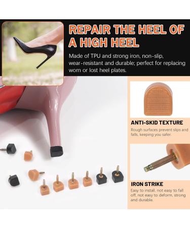 30 Pairs High Heel Shoe Tips & Pliers Set - Replacement Tips for Women s Heels | Tanstic | Black & Beige Multiple Sizes | International Shipping - Buy Online on GoSupps.com