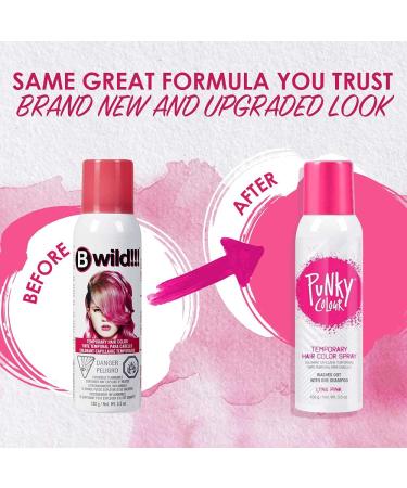 Punky Temporary Hair Color Spray Lynx Pink Non-Damaging Hair Dye Instant Vivid Hair Color 3.5 oz 2-Pack 3.5 Ounce (Pack of 2) Lynx Pink - Buy Online on GoSupps.com