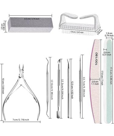 Camidy Manicure Set Nail Tools Nail File and Buffer Set Double-Sided Nail Files Polishing Files Cuticle Nippers Pusher Peeler Toenail File Lifter Brush for Manicure - Buy Online on GoSupps.com