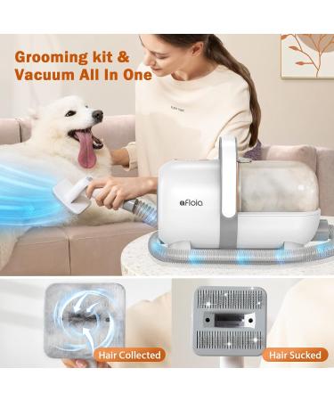 Afloia Dog Grooming Kit with Vacuum Clippers - Professional 7-Piece Pet Hair Shedding Tools - 1.5L Suction for Cat & Dog Grooming - Buy Online on GoSupps.com
