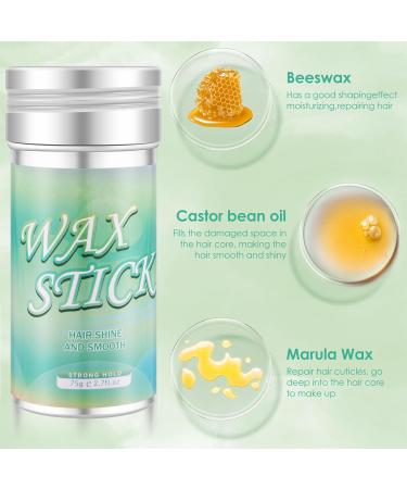 2Pcs Hair Wax Stick Edge Control Slick Stick Hair Long Lasting Styling Non-Greasy Hair Finishing Wax Stick Portable Broken Hair Styling Wax Stick Hair Shaping Cream Wax for Flyaways and Edge Frizz Hair - Buy Online on GoSupps.com