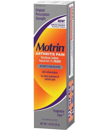Motrin Arthritis Pain Relief Diclofenac Sodium Topical Gel 1% - Anti-Inflammatory Cream for Arthritis Pain in Hands, Wrists, Elbows, Knees, Feet & Ankles - 1.76 Oz Pack of 1 - Buy Online on GoSupps.com