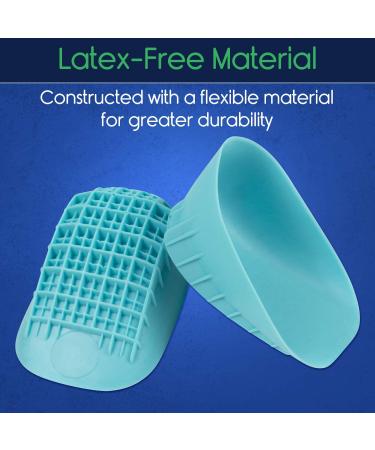 ViveSole Heel Cups - Heavy Duty High Impact Inserts for Severs Disease and Plantar Fasciitis - Cushion Support Pads for Foot Pain Relief | Teal Medium (1 Pair) - Buy Online on GoSupps.com