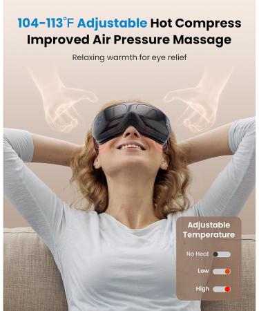 Bob and Brad Eyeoasis 2 Eye Massager | Rechargeable Warmth & Compression Eye Mask for Pain Relief Dry Eyes & Strained Eyes - International Shipping Available - Buy Online on GoSupps.com