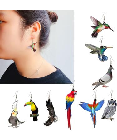 Feylie Birds Dangle Earrings | Cute Acrylic Drop Earrings | Fashion Jewelry Gift for Women & Girls - Buy Online on GoSupps.com