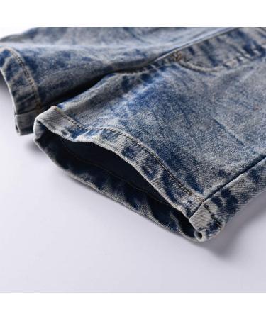 Kidscool Space Little Girl Ripped Denim Shortalls 6-7 Years Blue-2064 - Buy Online on GoSupps.com
