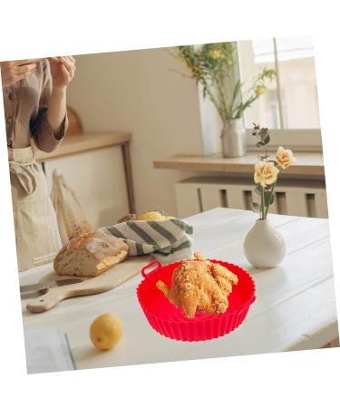 KICHOUSE Air Fryer Pan Silicone Baking Pans Fryer Basket with Handle Convenient Silicone Pot Potholder Fried - Buy Online on GoSupps.com