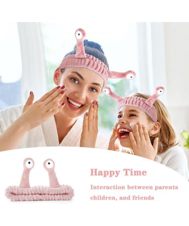 XIANZANDER Face Wash Headband Snail Spa Hair Bands Facial Makeup HeadBand Elastic Headband Creative Accessories for Women Girls Washing Face Beauty (Pink) - Buy Online on GoSupps.com