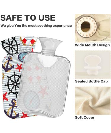 NAANLE Ocean ANCAN 2L Transparent Hot Water Bottle - Large Bed & Foot Warmer for Pain Relief & Heat Therapy - Buy Online on GoSupps.com