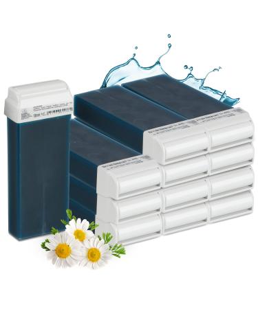 Kosmetex warm wax cartridges Azulen wax roll-on wax roller with wide rolling head wax cartridges 12x 100 ml Azulen 100 ml (pack of 12)