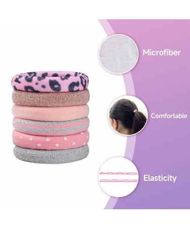 48 Pcs Seamless Nylon Elastic Hair Ties for Girls - Cute Fabric Ponytail Holders in 48 Colors with Prints - No Damage Hair Accessories for Women - Buy Online on GoSupps.com