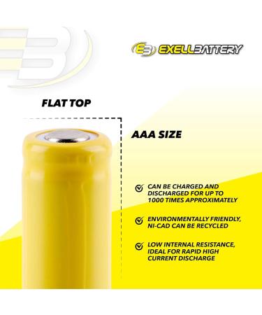 Buy 20x Exell AAA 1.2V 300mAh NiCD Rechargeable Batteries - Ideal for Meters Radios Hybrid Cars Telecoms & RC Devices | International Shipping Available - Buy Online on GoSupps.com