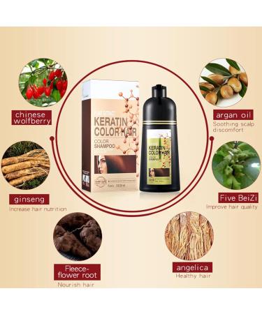 Hair Coloring Shampoo Hair Dye Shampoo Black Hair Dye Hair Dye | 6 In 1 Formula Hair Coloring Shampoo - Buy Online on GoSupps.com