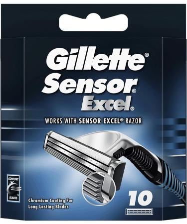 Gillette SensorExcel Razor Blades Men Pack of 10 Razor Blade Refills Packaging May Vary - Buy Online on GoSupps.com