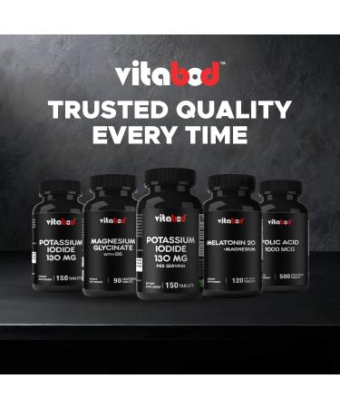 Vitabod Potassium Iodide Dietary Supplement 130 mg per Serving - 150 Tablets (1 Bottle) - Exp 05/2030 - Buy Online on GoSupps.com