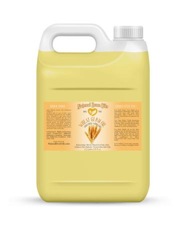 Natural Born Oils Wheat Germ Oil 1 Gallon Organic Cold-Pressed Unrefined Rich in Nutrients Excellent for Radiant Skin Lustrous Hair