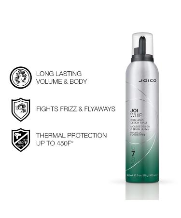 Joico JoiWhip Firm Hold Designing Foam 10.2 Fl Oz | Volumizing & Frizz Control | Heat & Humidity Protection | Silicone & Paraben Free - Buy Online on GoSupps.com