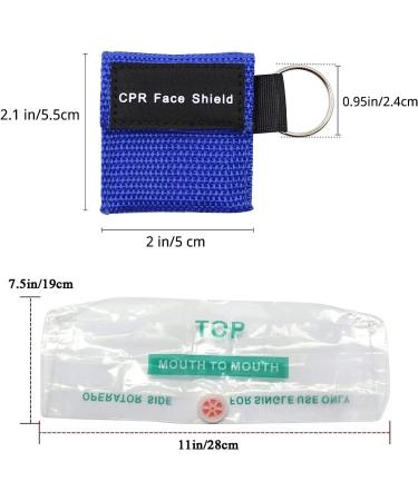 Dztsmart CPR Mask Keychain with Carabiner - Ventilation Mask with Check Valve for First Aid & AED Training - Pocket Size Emergency Breathing Barrier - Buy Online on GoSupps.com