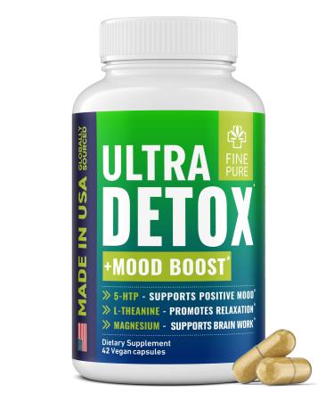 Detox Herbal Supplement - Made in USA - Potent Liver & Urinary Tract Cleanse Supplement for Toxin Removal, Better Mood and Overall Health - Premium Natural & Organic Ingredients - 42 Capsules