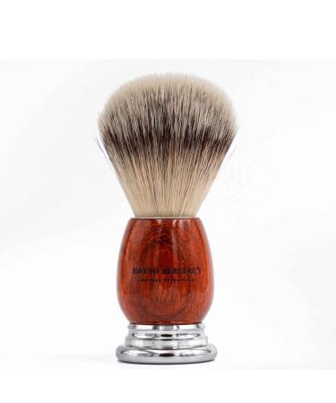 Brent Berkeley of the original razor brush - Silvertip fiber - shaving brush for shaving cream and shaving gel - for wet shaving - fast -drying synthetic hair - vegan - brown