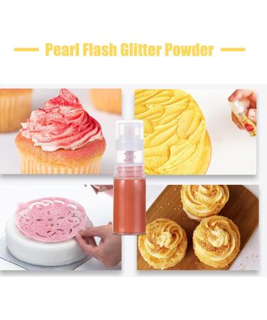 Edible Glitter Spray - Food Grade Sparkling Dust - Food Coloring Glitter - Edible Glitter For Decorating Cakes Cupcakes Cake Pops Orange - Buy Online on GoSupps.com