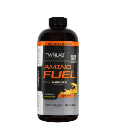Twinlab Amino Fuel - Pre-Workout and Post-Workout Energy Drink & Supplement -32 fl oz Orange Rush 32 Fl Oz (Pack of 1)