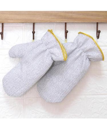PURPLELILY Housework Cleaning Gloves Wire Dishwashing Gloves Oil-Proof Waterproof Gloves Cleaning Brush For Washing Dish - Buy Online on GoSupps.com