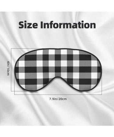 Adjustable Double-Sided White & Black Plaid Sleep Mask | Soft Eye Covers for Perfect Shading & Reduced Eye Edema | International Shipping Available - Buy Online on GoSupps.com