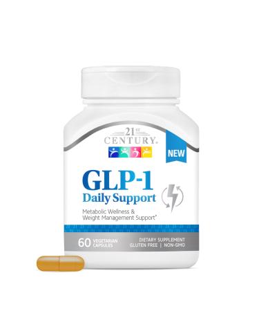 21st Century GLP-1 Daily Support Supplement (60 Count), Weight Management, Exercise, & Daily Metabolism Health Support, Vegetarian Capsules with Turmeric, Barberry, & Green Tea Extract, Gluten-Free
