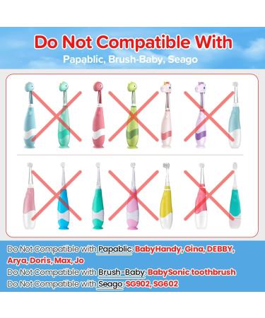 Baby Toothbrush Replacement Heads for Dada Tech Seago Brush-Baby & BabySmile | Compatible for 18-36 Months - Buy Online on GoSupps.com