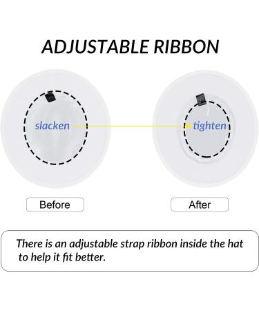 KUJUHA Two Tone Wide Brim Fedora Hat | White Rancher Hat for Men/Women - Large/X-Large - Buy Online on GoSupps.com