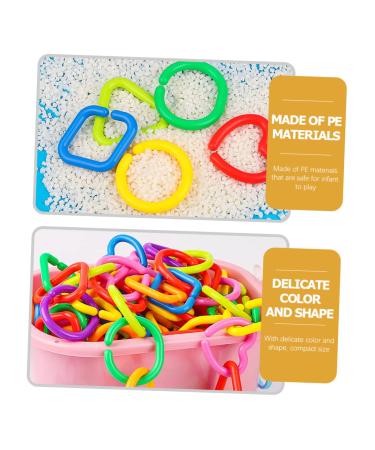 Aokwawaliy 35 Geometric Chain Buckle Sensory Rings for Babies & Toddlers - Natural Connection Toy for Baby Limbs & Playtime - Buy Online on GoSupps.com