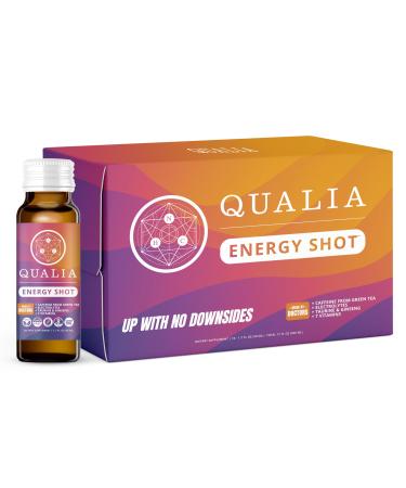 Qualia Energy Shot: Naturopathic Doctor-Formulated with Ginseng Lutein Taurine B. Vitamin Complex Magnesium | Combats Brain Fog Enhances Focus Productivity | Zero Artificial Ingredients