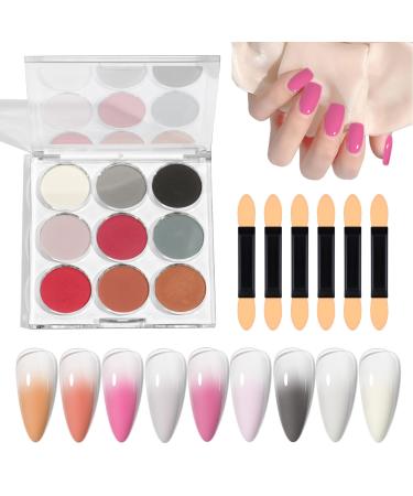 Poudre ongles chrom e | Finition miroir magique brillante 9 couleurs Poudre brillante d grad arc-en- pour d coration d'ongles faire soi-m me pour P ques Halloween No l CF04