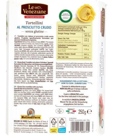  Italian Gourmet E.R. Venetian Tortellini Gluten-free raw ham raw ham gluten-free tortellini gluten-free pasta 250 g + Italian Gourmet pulp 400 g - Buy Online on GoSupps.com