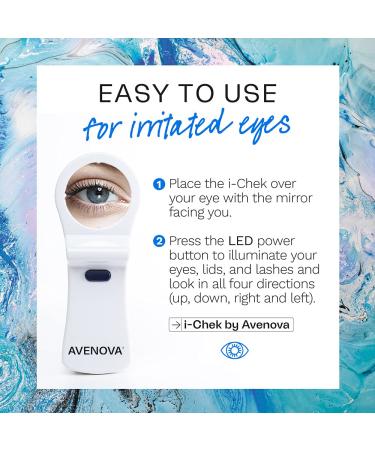 i-Chek by Avenova: Illuminated Magnifying Eyelid & Eyelash Mirror for Blepharitis, Chalazion, Styes, Dry Eyes, Contact Lenses, Lash Extensions - Buy Online on GoSupps.com