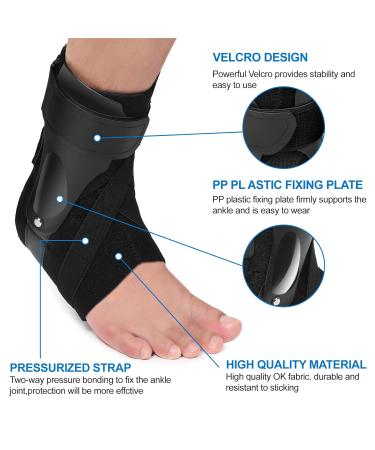 Ankle Support Brace with PE Side Stabilizers - Non-Slip Breathable Material for Sports Injury Recovery - Small - Buy Online on GoSupps.com
