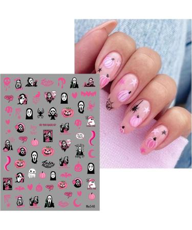 JMEOWIO 9 Sheets Halloween Nail Art Stickers Decals Self-Adhesive Cute Ghost Pumpkin Yellow Star Nail Supplies Nail Art Design Decoration Accessories - Buy Online on GoSupps.com