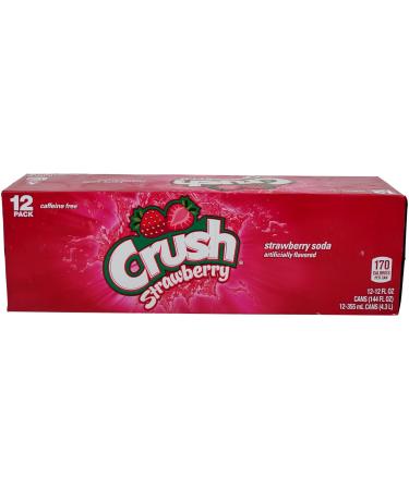 Crush Strawberry Soda Cans 355ml Pack of 12