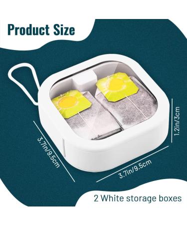 LELE LIFE Small Portable Jewelry Box with Silicone Strap | Press to Open | Cotton Swab Holder | Hair Tie & Accessory Organizer - White (2pcs) - Buy Online on GoSupps.com