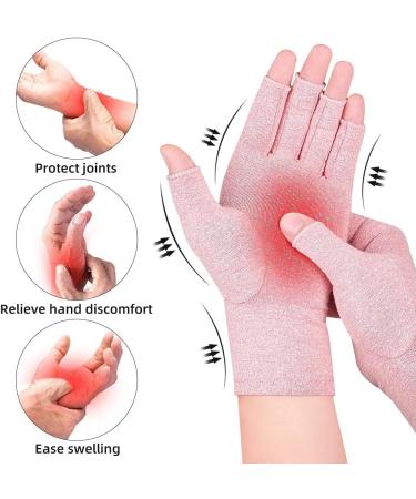 Compression Arthritis Gloves Relieve Pain from Rheumatoid Pink Small - Buy Online on GoSupps.com