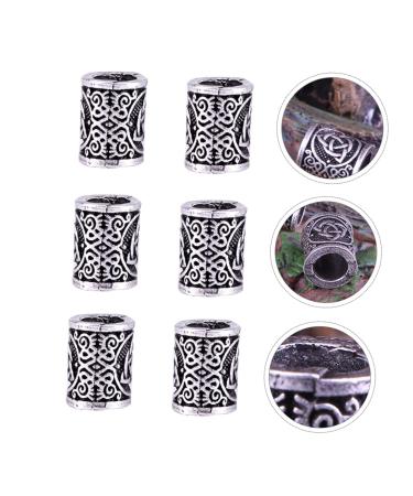 Viking Beard Beads 6pcs for Men - Pirate Ornament Vintage Jewelry Making Tube Beads - Buy Online on GoSupps.com