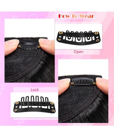 Clip In Ponytail Hair Extensions & Bangs - Natural Black Fringe for Women & Girls - Buy Online on GoSupps.com