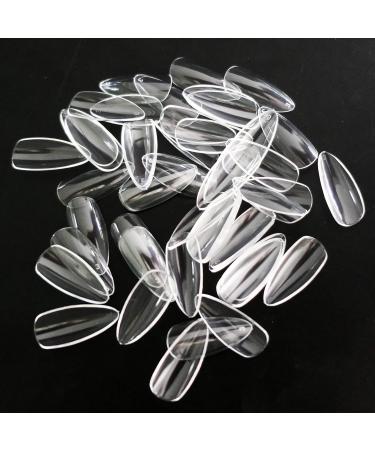 LoveOurHome 600pc Almond Nail Art Tips: Full Cover Clear Oval Stiletto Almond Fake Nails - Acrylic Soft Gel Extensions for Women, Teens, and Kids - Buy Online on GoSupps.com