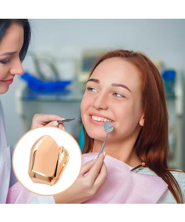 Gold Caps for Teeth - 14k Gold Finish Gold Tooth Caps | Small Single Tooth Top Gold Plated Single Tooth Caps Plain Single Tooth Caps for Stylish and Eye Catching Look Rose Gold - Buy Online on GoSupps.com